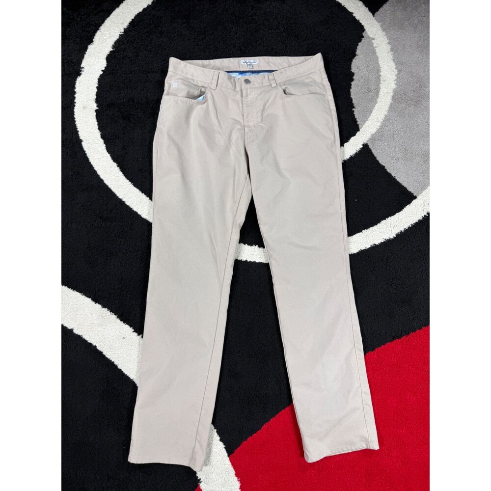 Peter Millar Pants Mens 35x32 Crown Sport Tan Golf Performance Casual Preppy